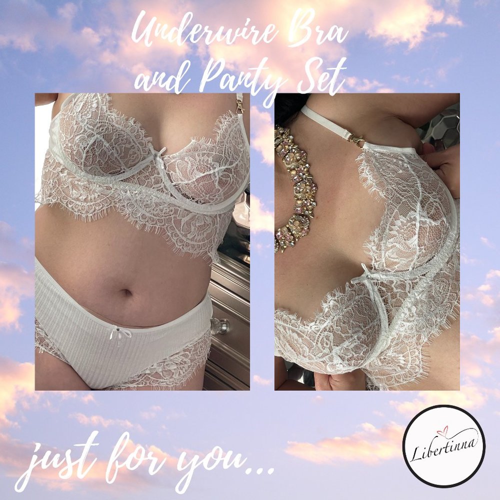 1X Temptation Lace Underwire Bra and Panty Set - Picture 3 of 4